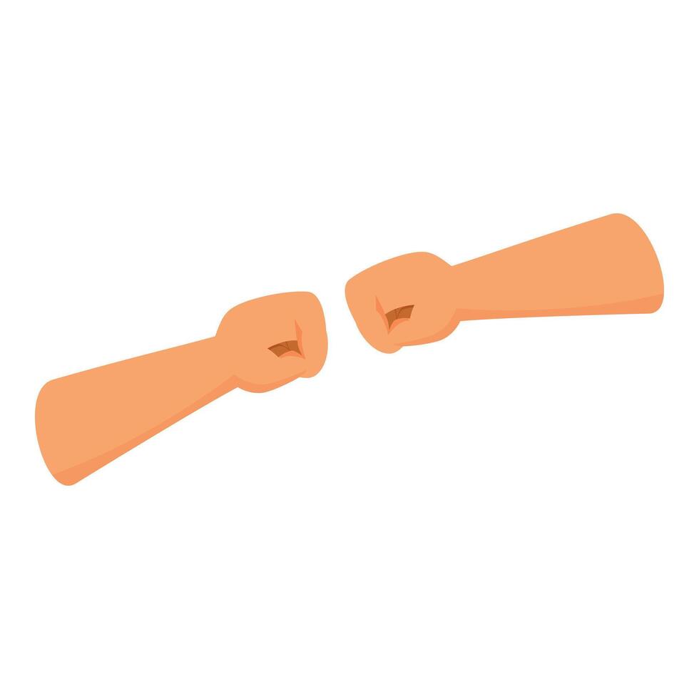 Two hands making fist bump gesture vector