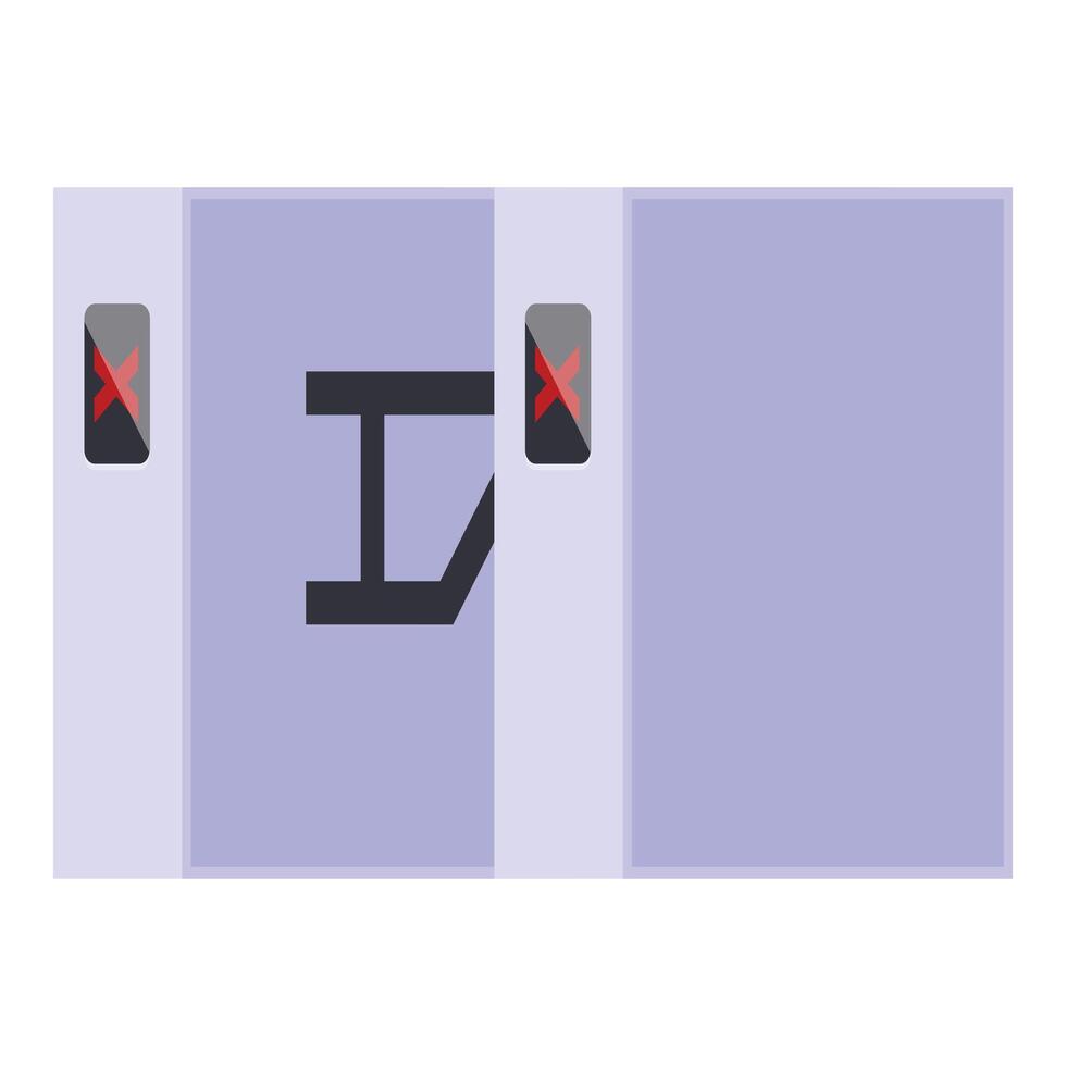 Train station platform is closed with red cross showing no entry vector