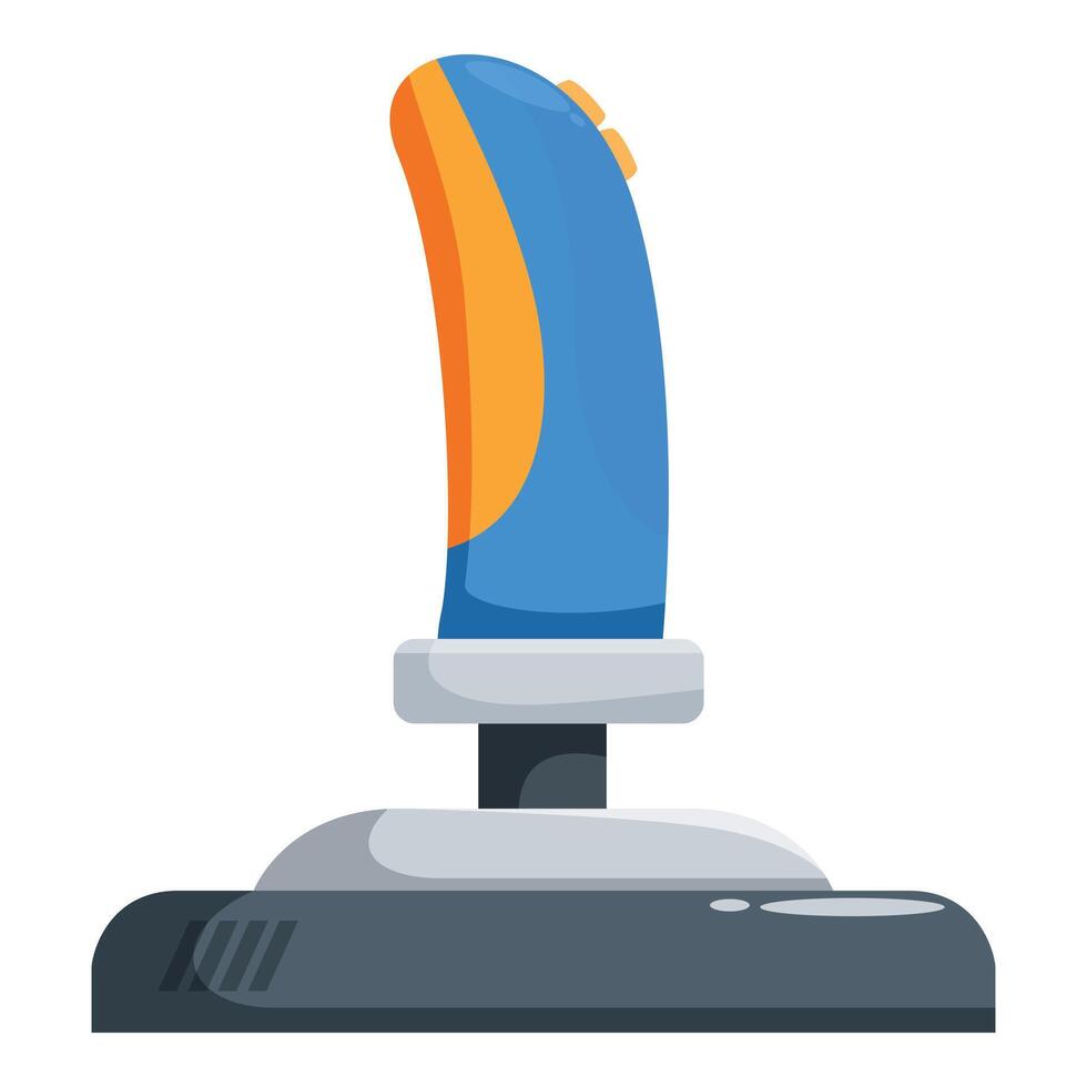 Modern gaming joystick with blue and orange design vector