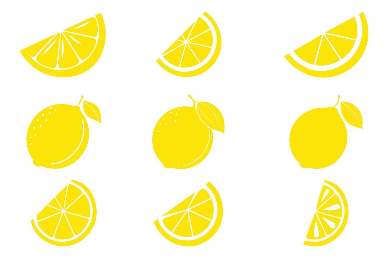 Lemon slices. fresh lemon with lice illustration. Fresh citrus, vector