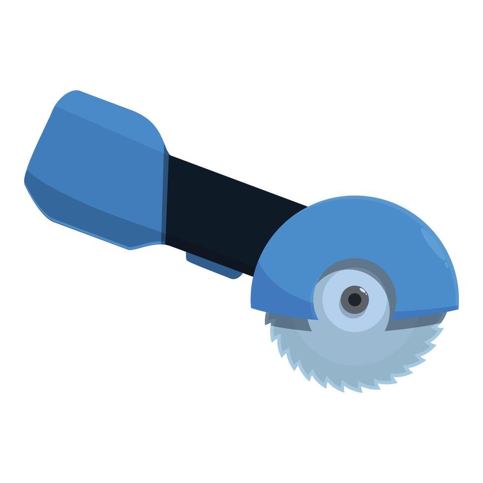 Blue angle grinder cutting machine power tool illustration vector