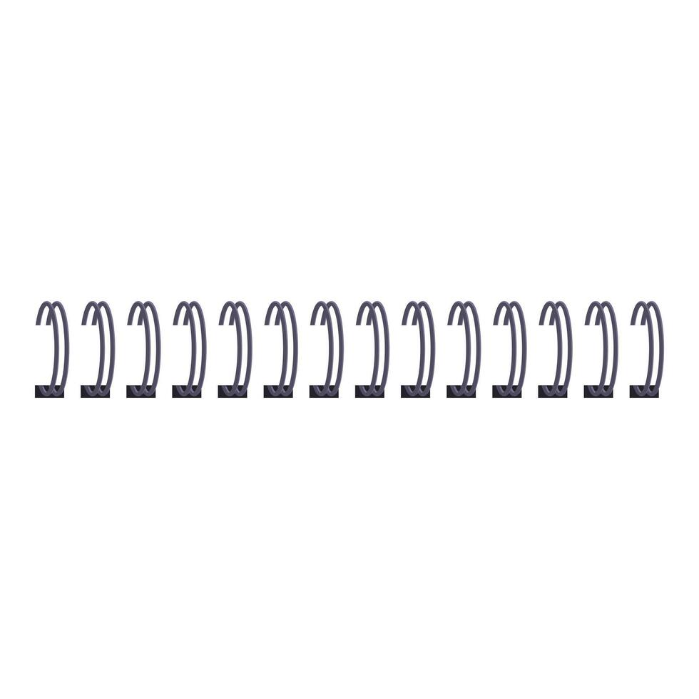 Empty bicycle rack standing in line on white background vector
