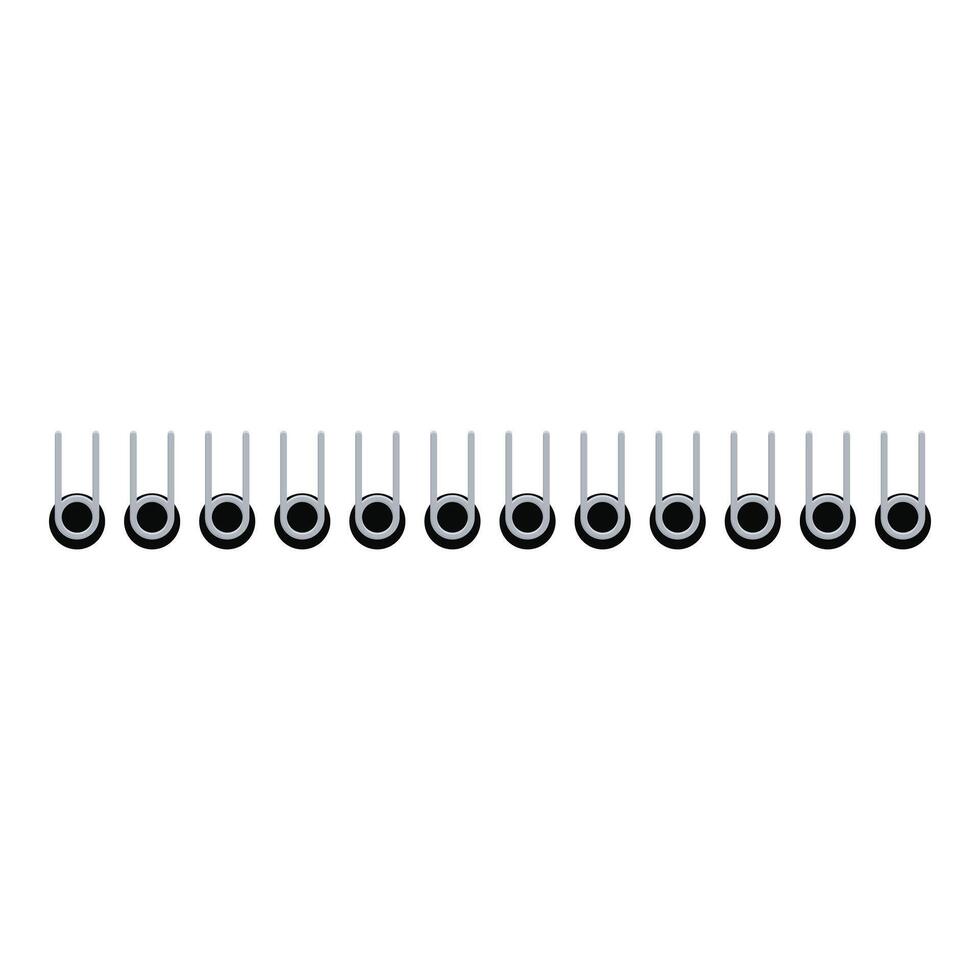 Binding wire spine forming a seamless row for folders or calendars vector