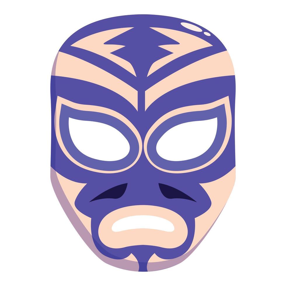 Luchador mask showing a serious expression vector