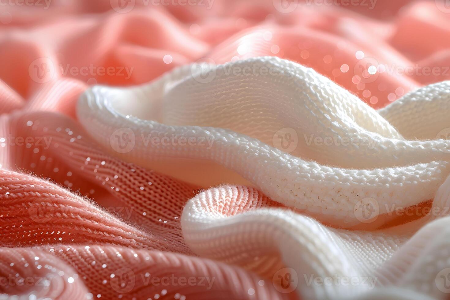 Soft Textures of White and Pink Fabric - Ideal for Textile Design, Pattern Print, and Decorative Inspiration photo