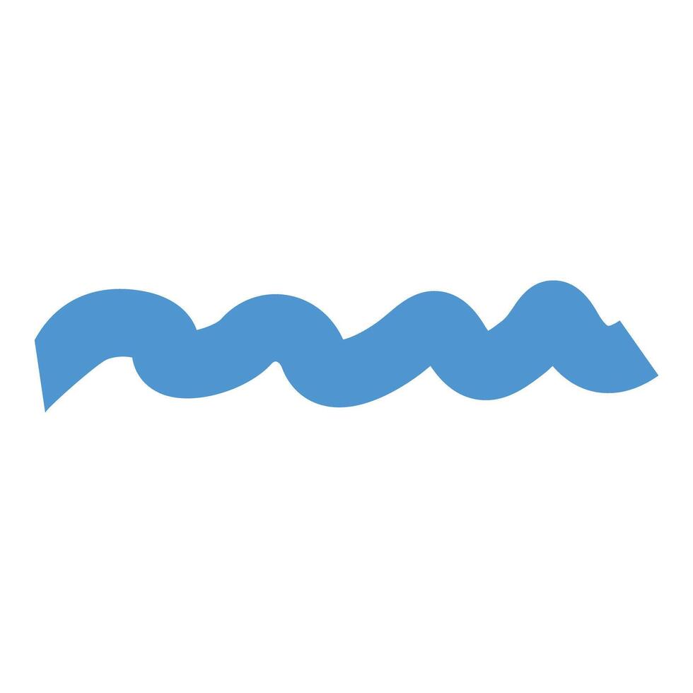 Blue wavy line flowing on white background vector