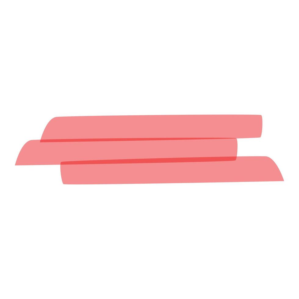 Pink highlighter strokes creating abstract shape design element vector