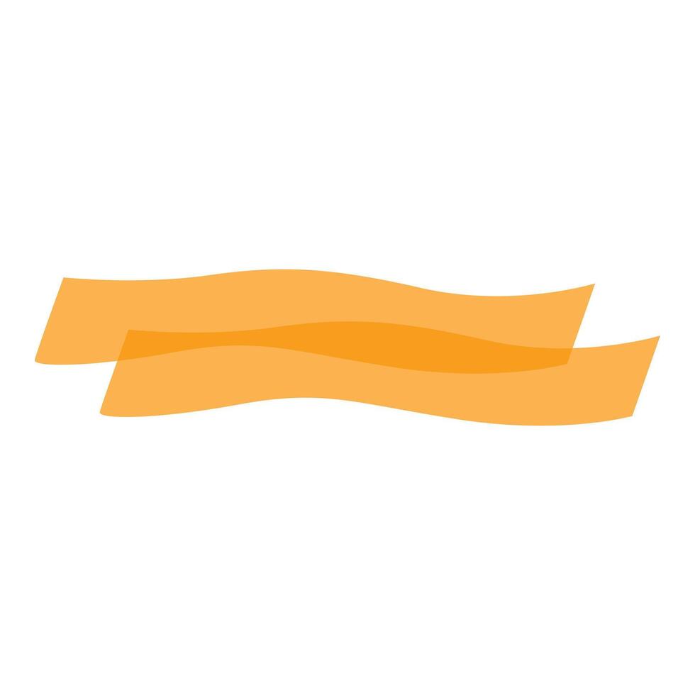 Two orange wavy banners overlapping creating dynamic movement vector