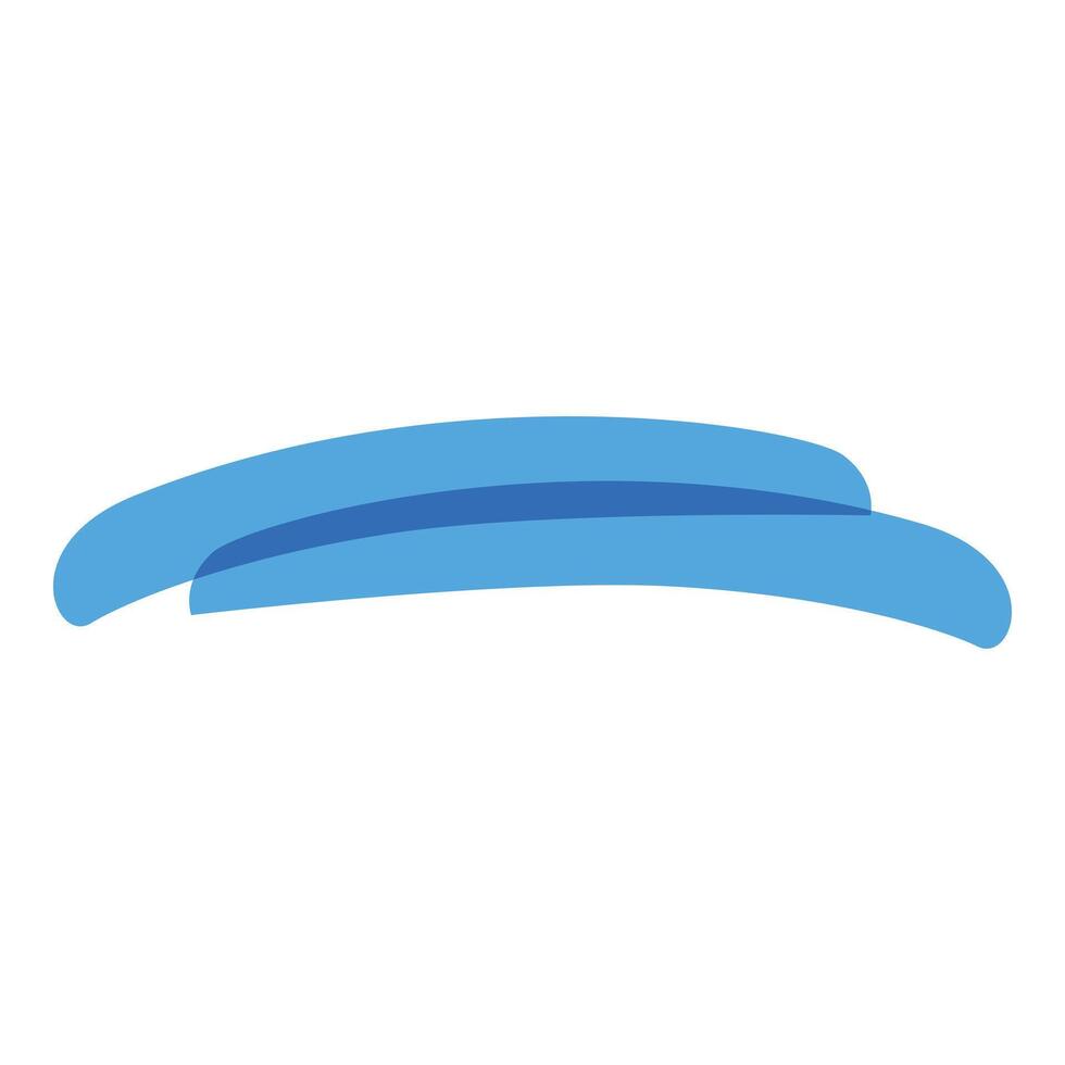 Blue double line creating wavy shape design element vector