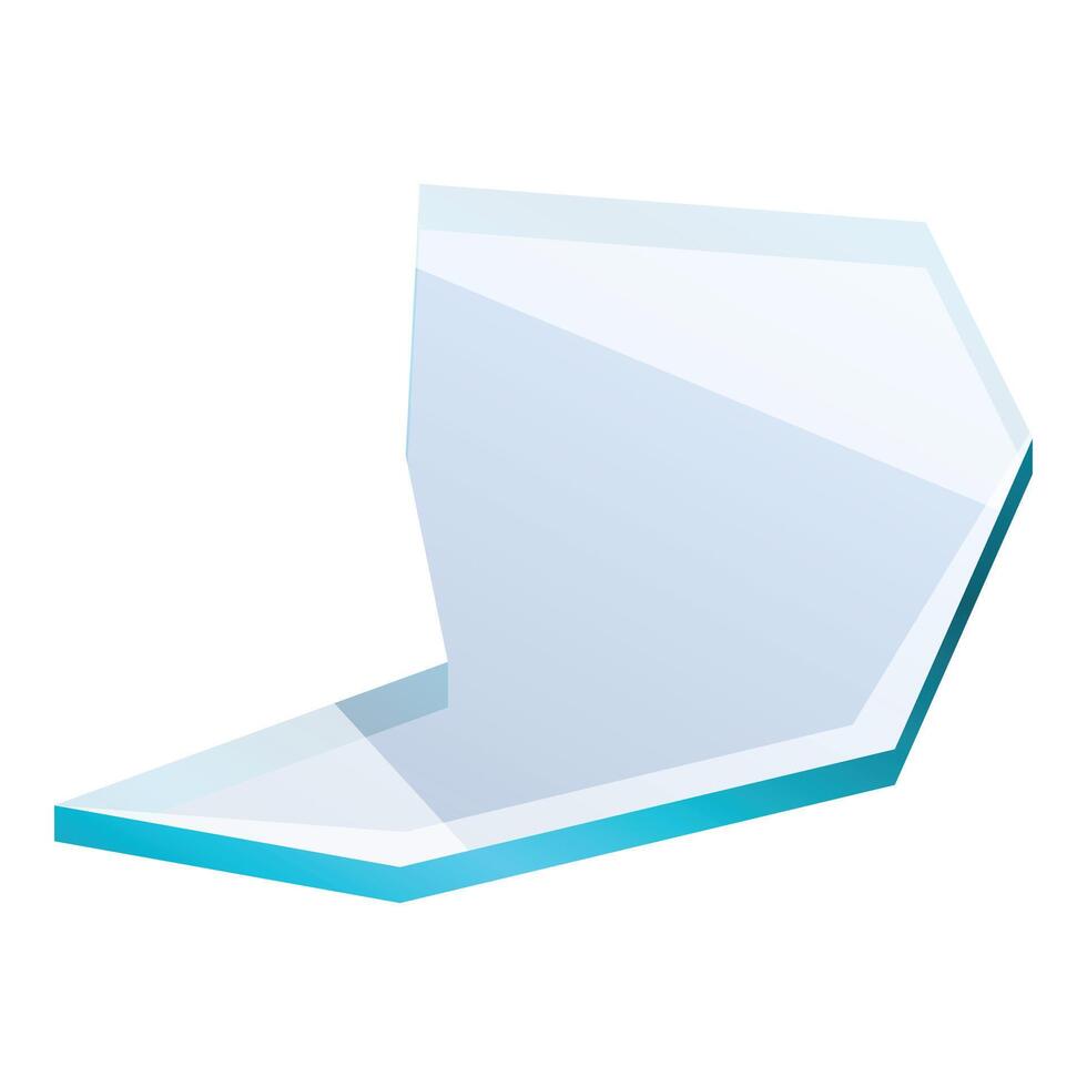 Abstract geometric shape shining with light blue edges vector