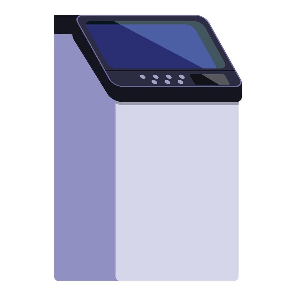 Modern atm machine displaying payment screen for transactions vector