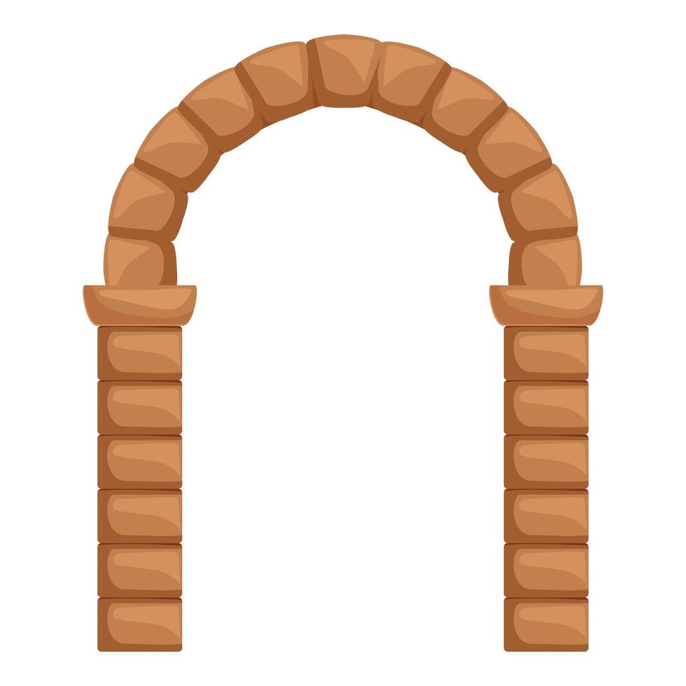 Stone archway standing on two pillars vector