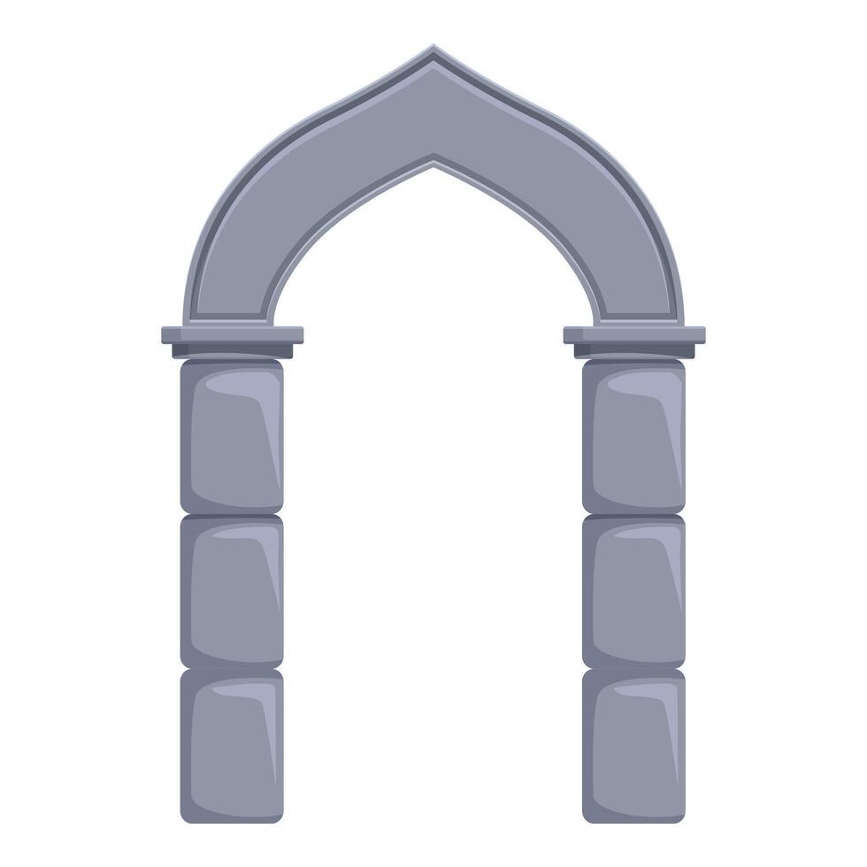 Ancient stone archway standing tall and imposing vector