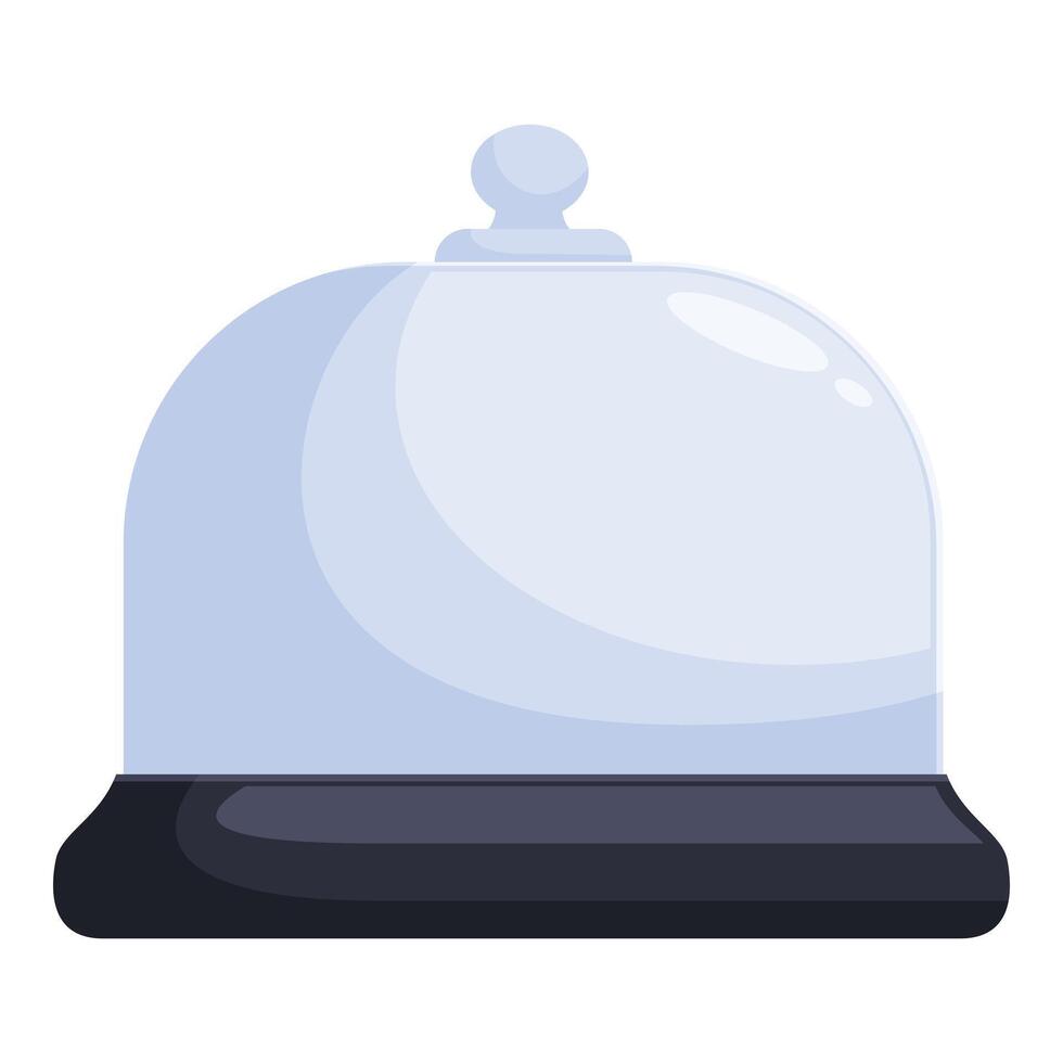 Shiny silver reception service bell sitting on counter vector
