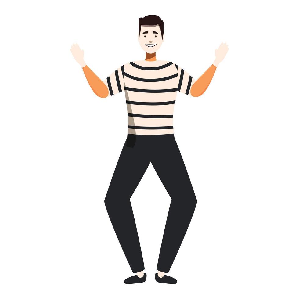 Mime artist performing in traditional costume vector