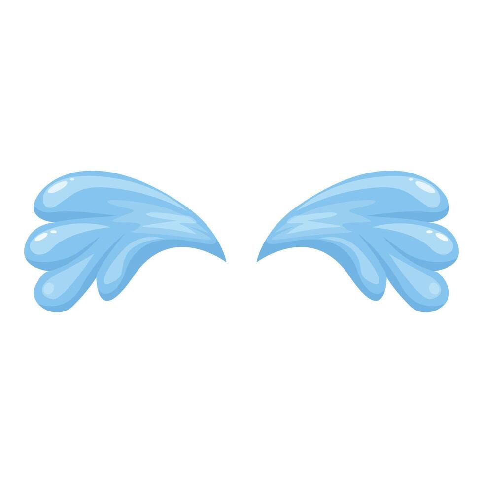 Two blue water fairy wings taking off for a magical journey vector