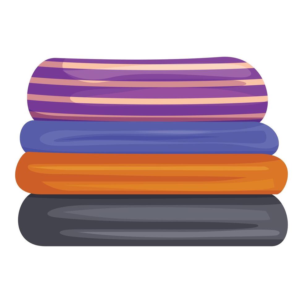 Stack of colorful clothes lying on white background vector