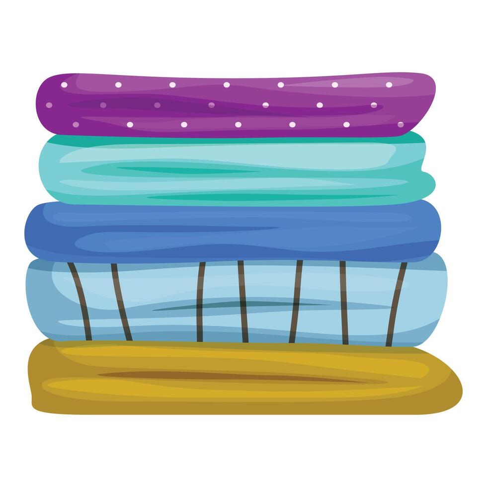 Stack of colorful clothes representing laundry and fashion vector