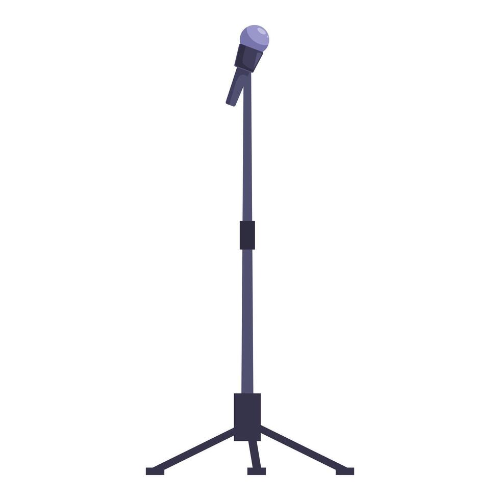 Microphone standing on tripod isolated on white background vector