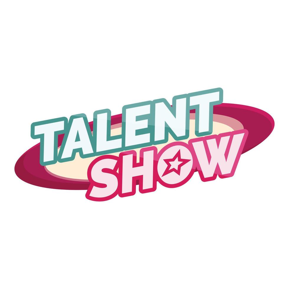 Talent show logo announcing live stage event for talented contestants vector