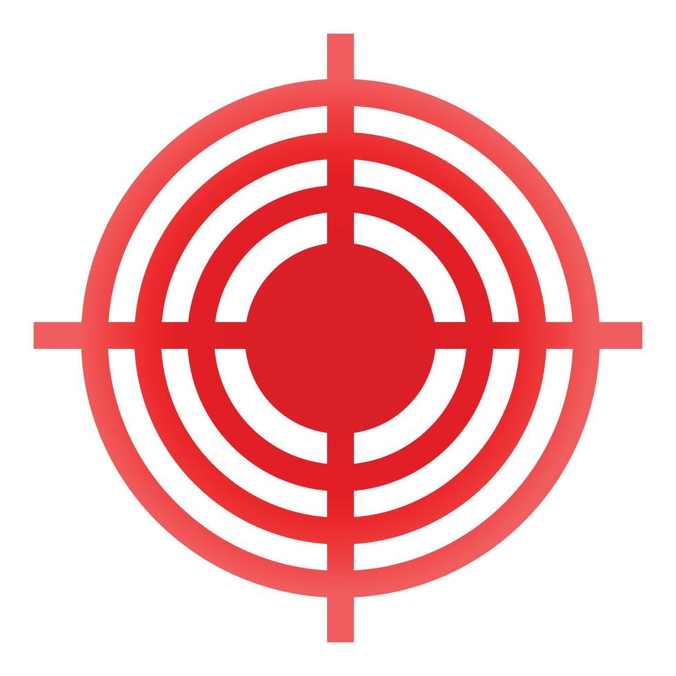 Red target showing focusing on a goal and aiming for success vector