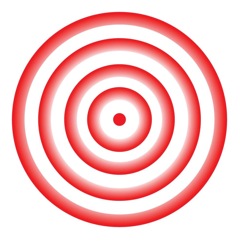 Red and white concentric circles creating target effect background vector