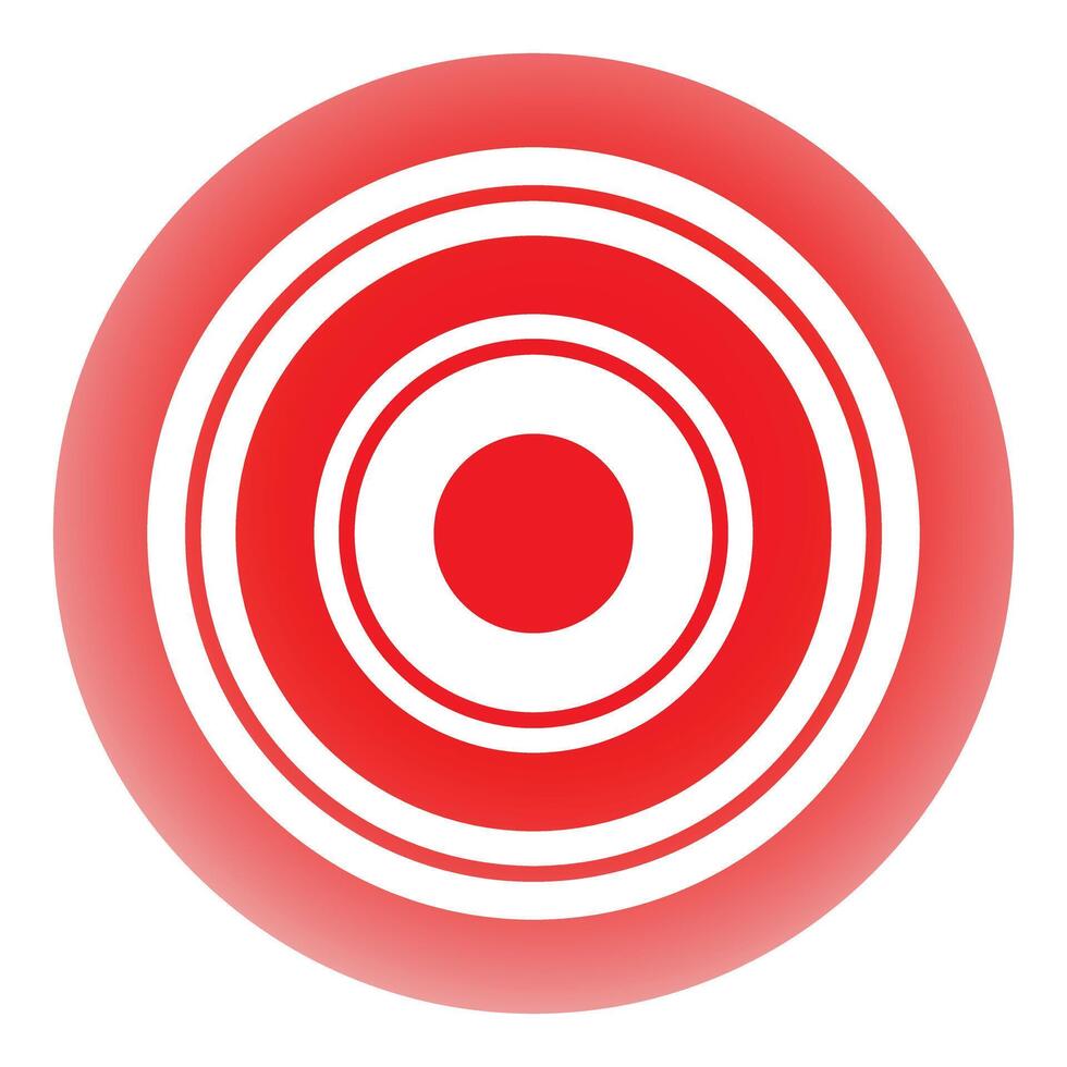 Red gradient background with circles creating target effect vector