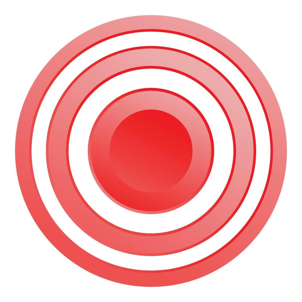 Red gradient concentric circles creating target effect vector