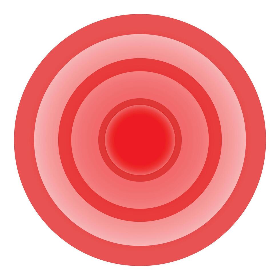 Red target is making a painful burning sensation vector
