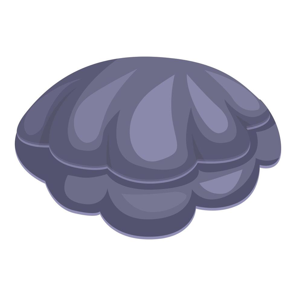 Giant clam shell resting with valves closed vector