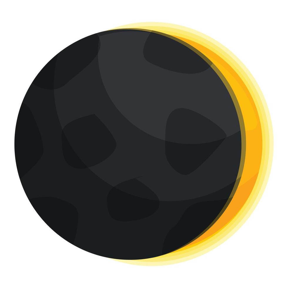 Solar eclipse is obscuring the sun behind the moon vector