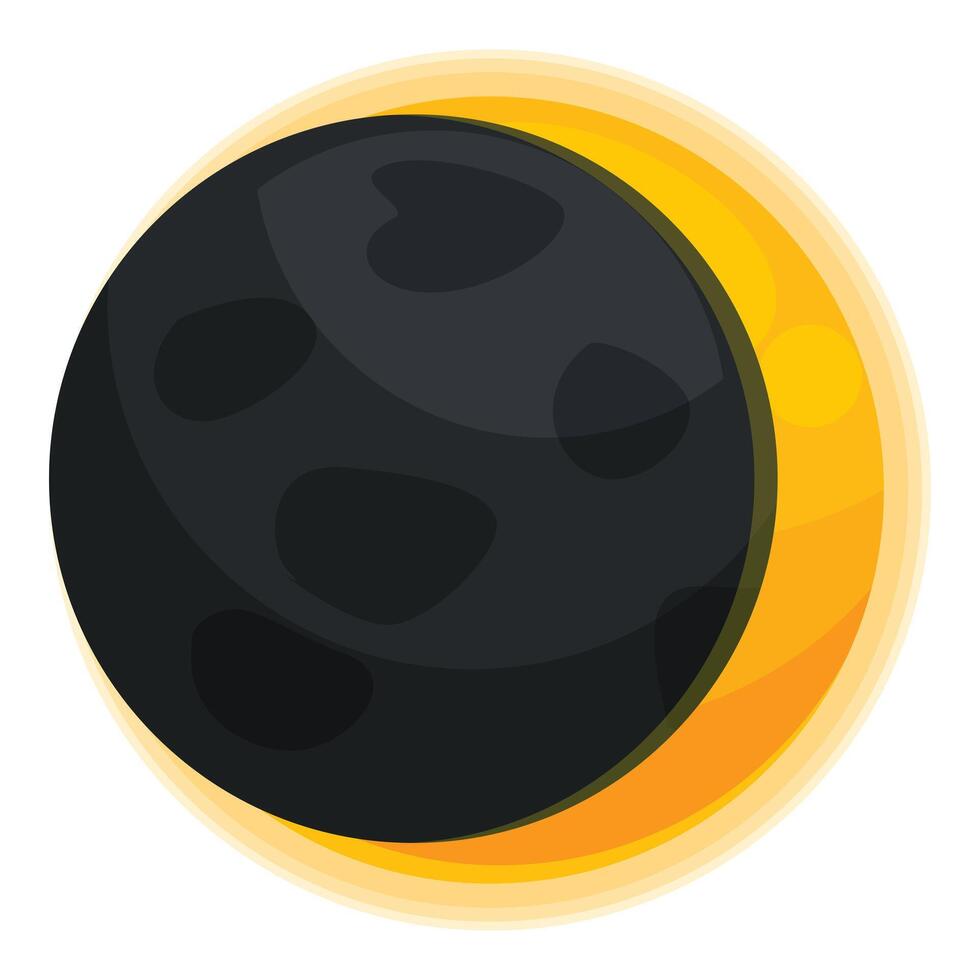 Solar eclipse showing corona with sun covering moon vector