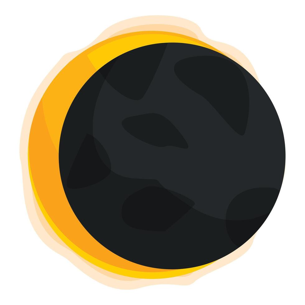 Solar eclipse showing corona around the sun vector