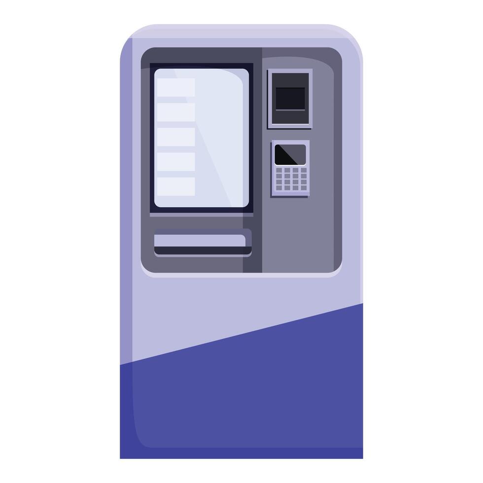 Modern atm machine displaying menu for banking operations vector