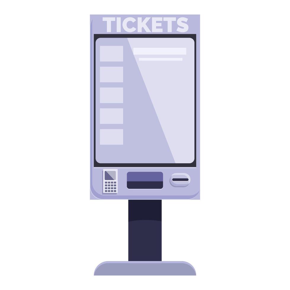 Modern ticket vending machine displaying options for purchase vector