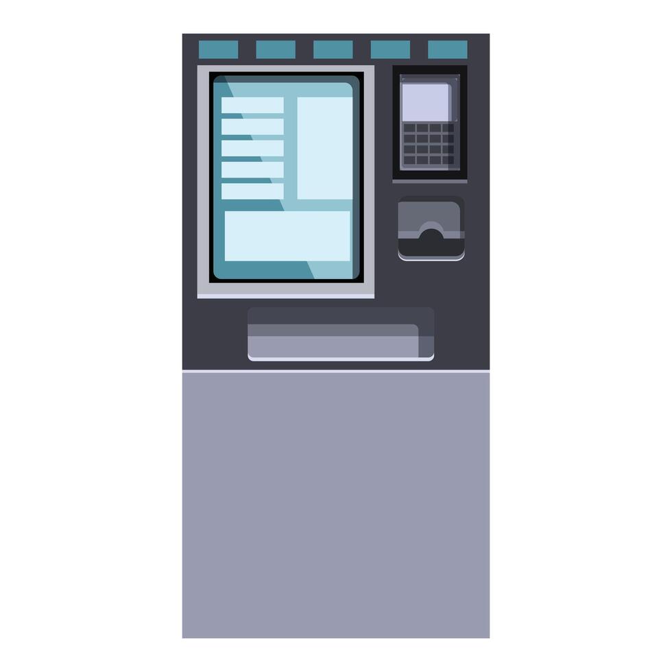 Modern atm machine displaying payment options vector
