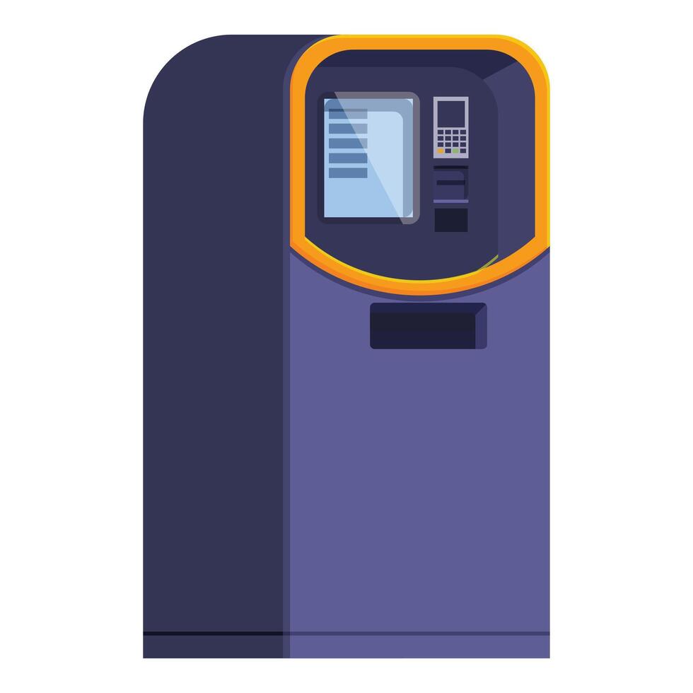 Modern parking meter machine accepting contactless payment vector
