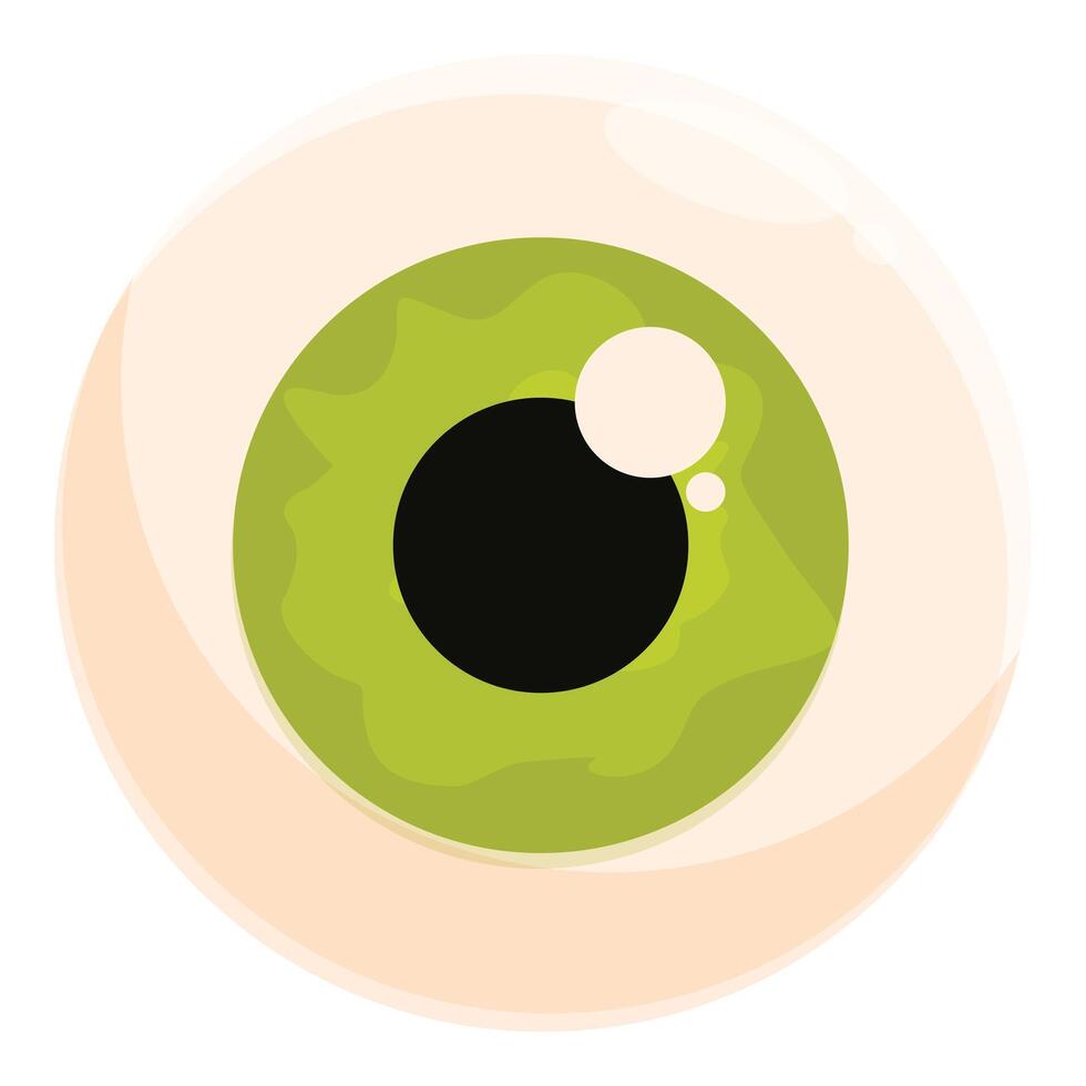 Creepy green eye looking out from the darkness vector