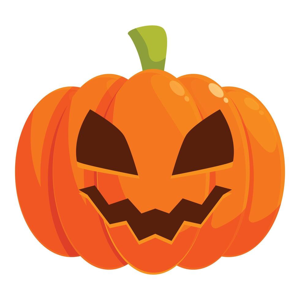 Halloween pumpkin smiling with carved teeth showing vector