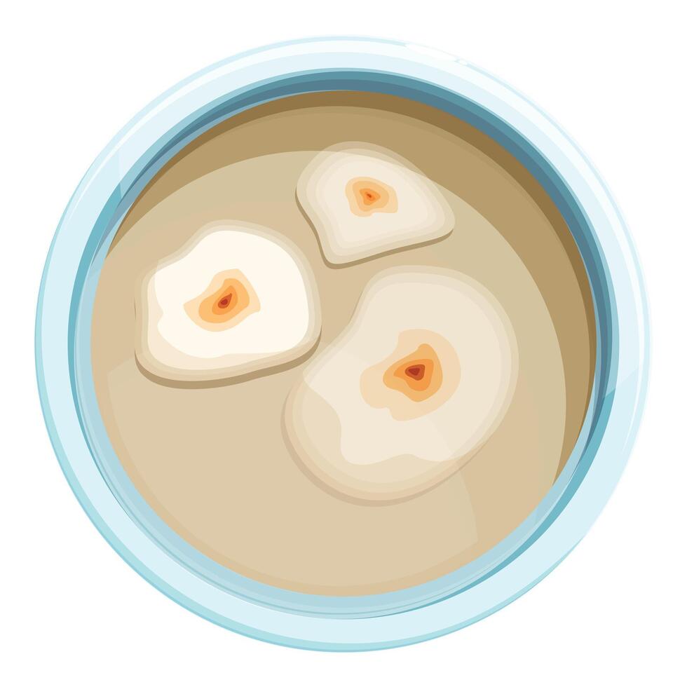 Traditional japanese oshiruko soup with mochi rice cakes in bowl vector