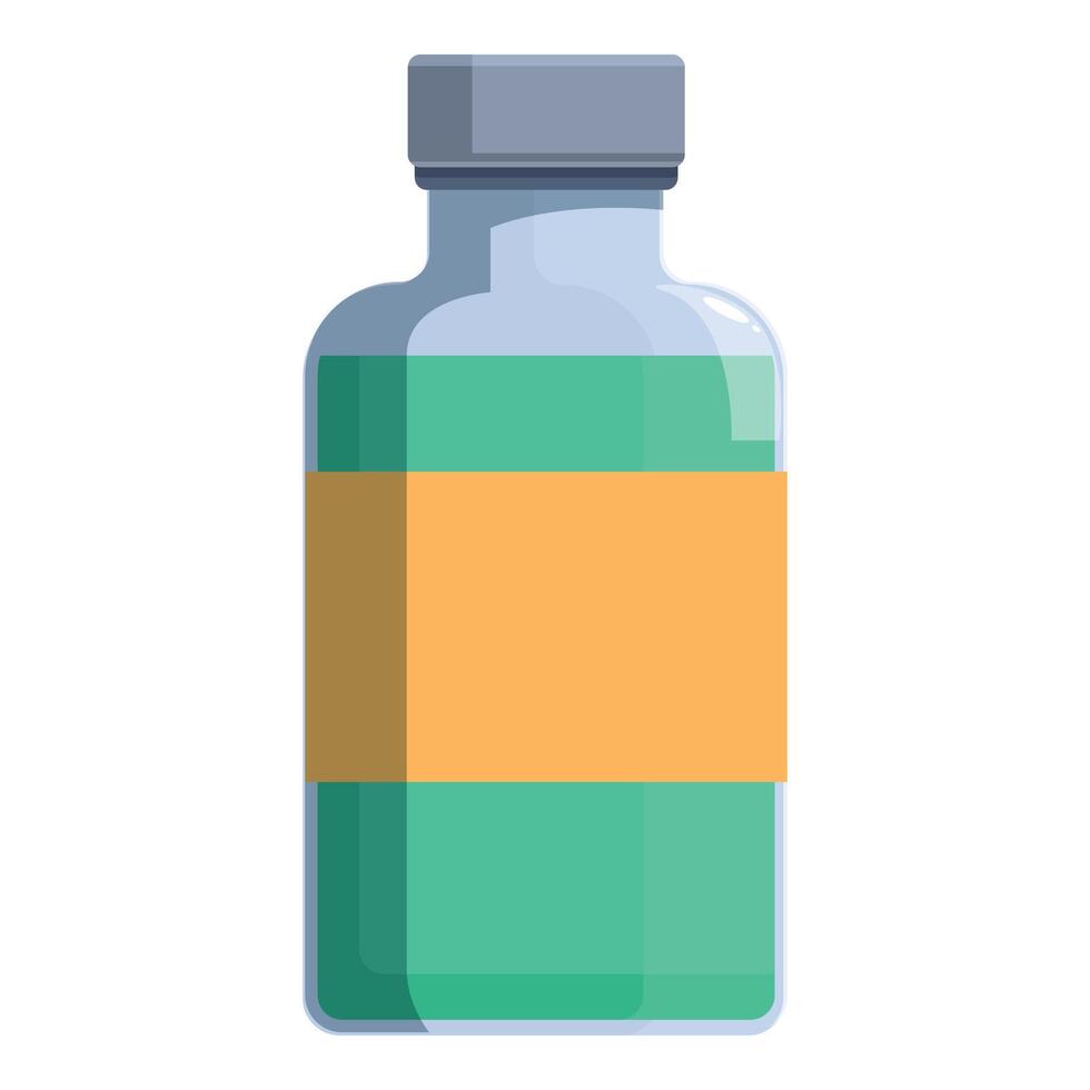 Green medical bottle with blank label for your design vector