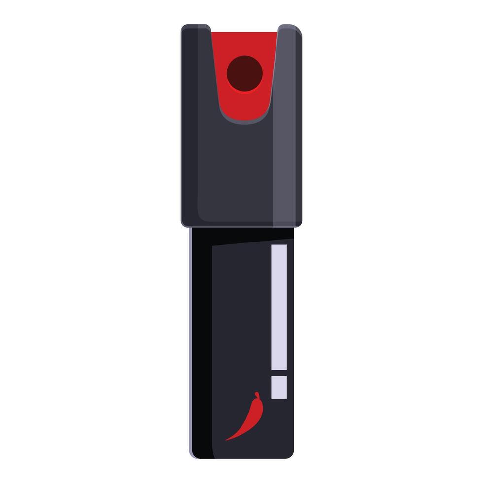 Black pepper spray for self defense with red cap vector