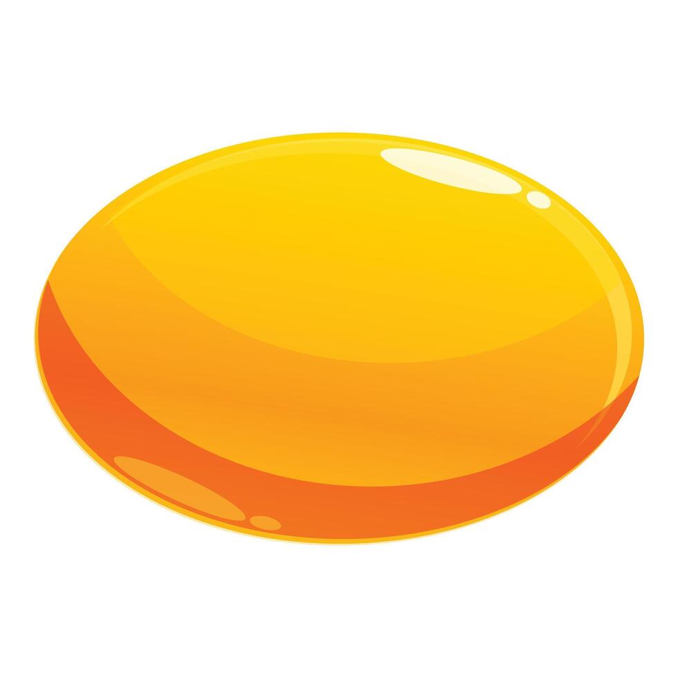 Glossy orange sphere reflecting light on white background vector