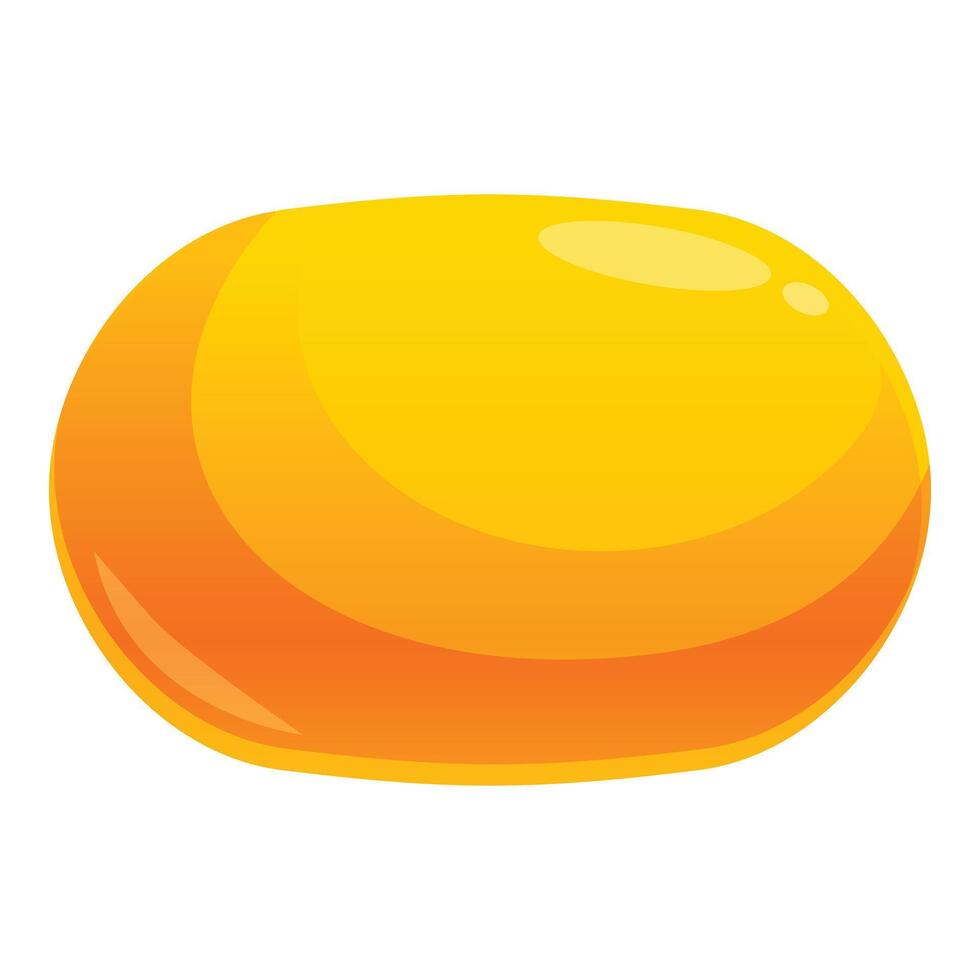 Round yellow honey pudding glowing in the light vector