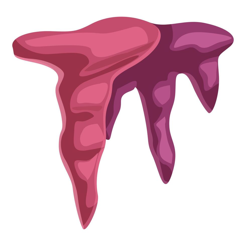 Stalactite hanging from ceiling of cave formation vector