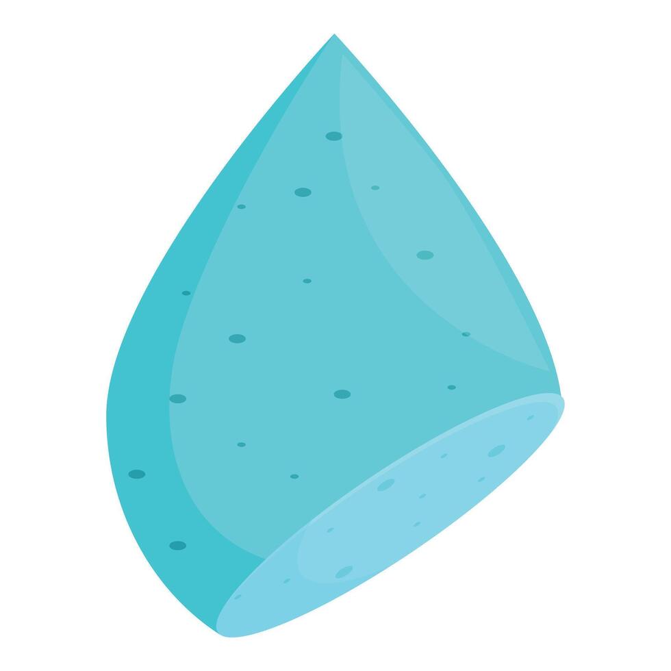 Cartoon style water drop falling down with air bubbles vector