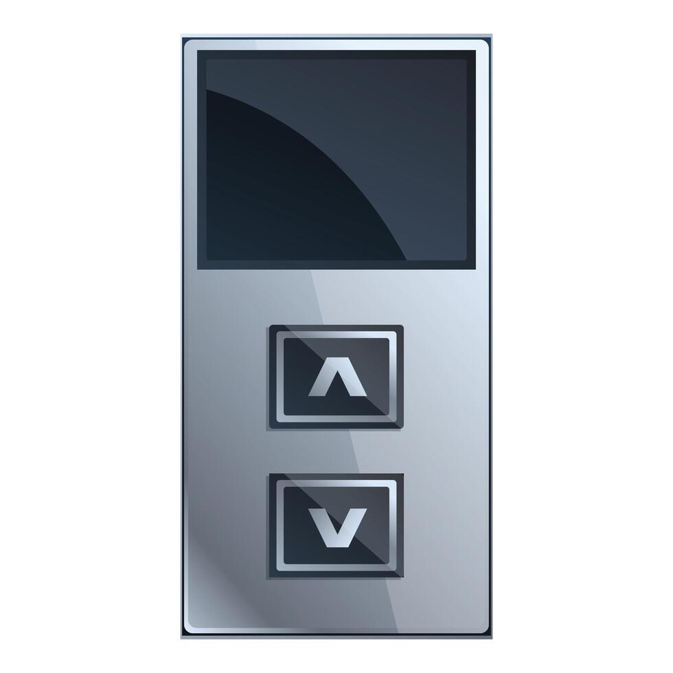 Modern elevator control panel showing floor number vector
