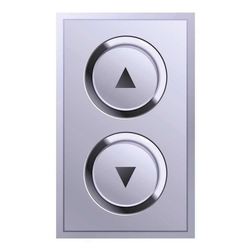 Elevator control panel showing up and down buttons vector