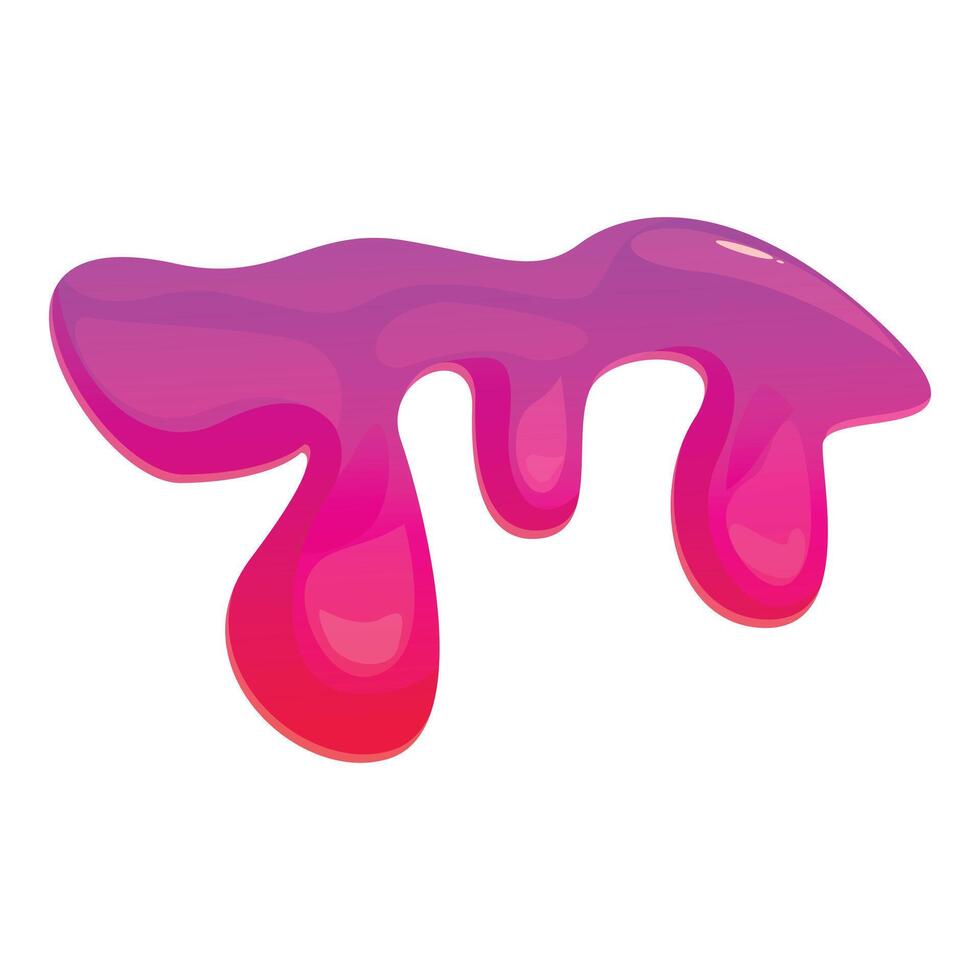 Current pink slime dripping down wall background vector