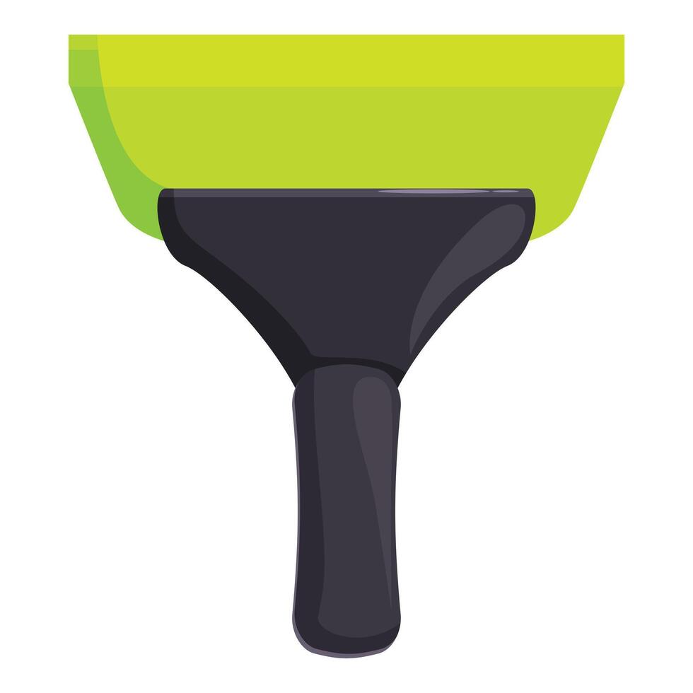 Green window cleaning squeegee with black handle for washing windows vector